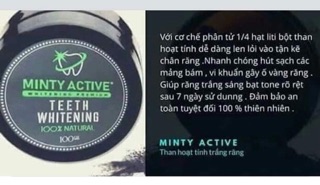 BỘT TRẮNG RĂNG THAN HOẠT TÍNH MINTY ACTIVE