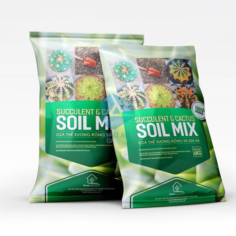 ĐẤT TRỒNG SEN ĐÁ, XƯƠNG RỒNG TRỘN SẴN SOIL MIX - GÁC MÁI SEN