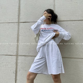 TATICHU Quần thun lửng cột dây - Drawstring Longline Short
