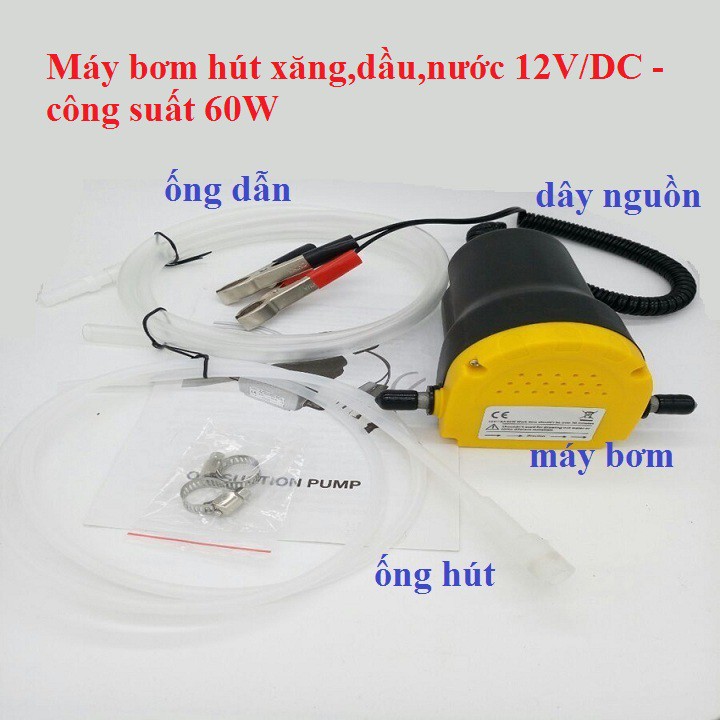 máy bơm hút dầu - máy bơm nước 12V