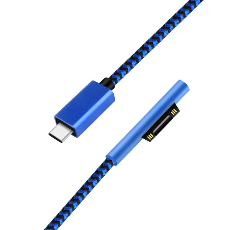 Dây cáp sạc nhanh cổng USB type C 15v 3A Pd dài 1.8m cho microsoft- surface pro 3 4 5 6 7
