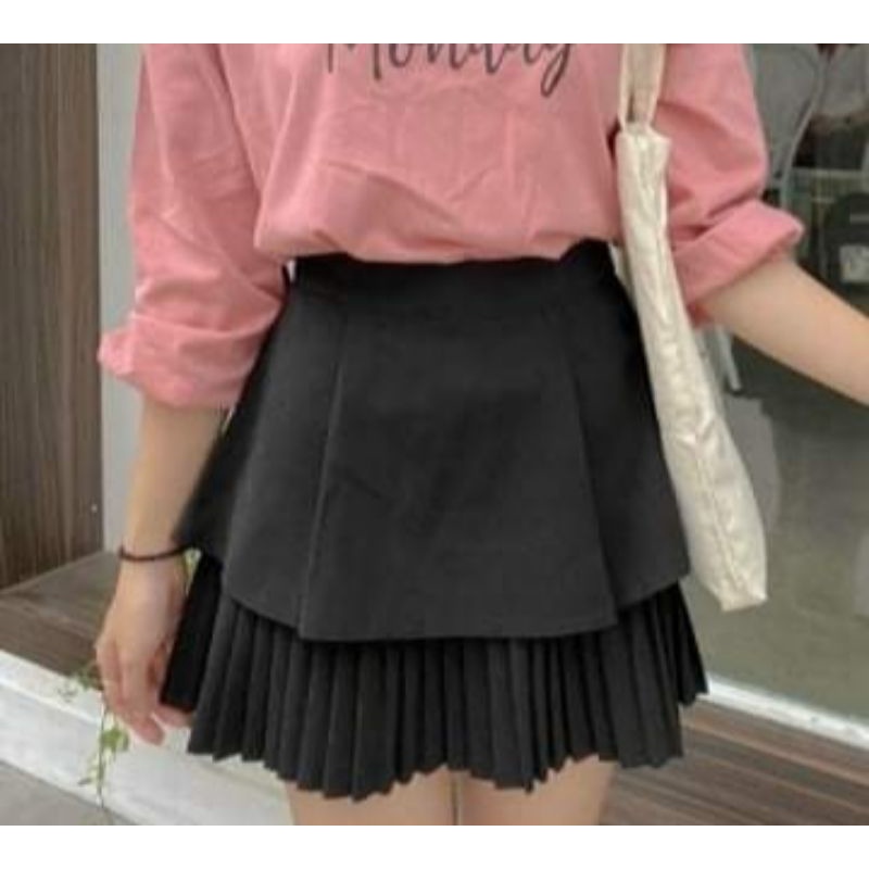 )HOT🌿HOT🌿HOT(Chân váy hai tầng xoè kéo khoá có quần bên trong đủ size SML 🌿 | BigBuy360 - bigbuy360.vn