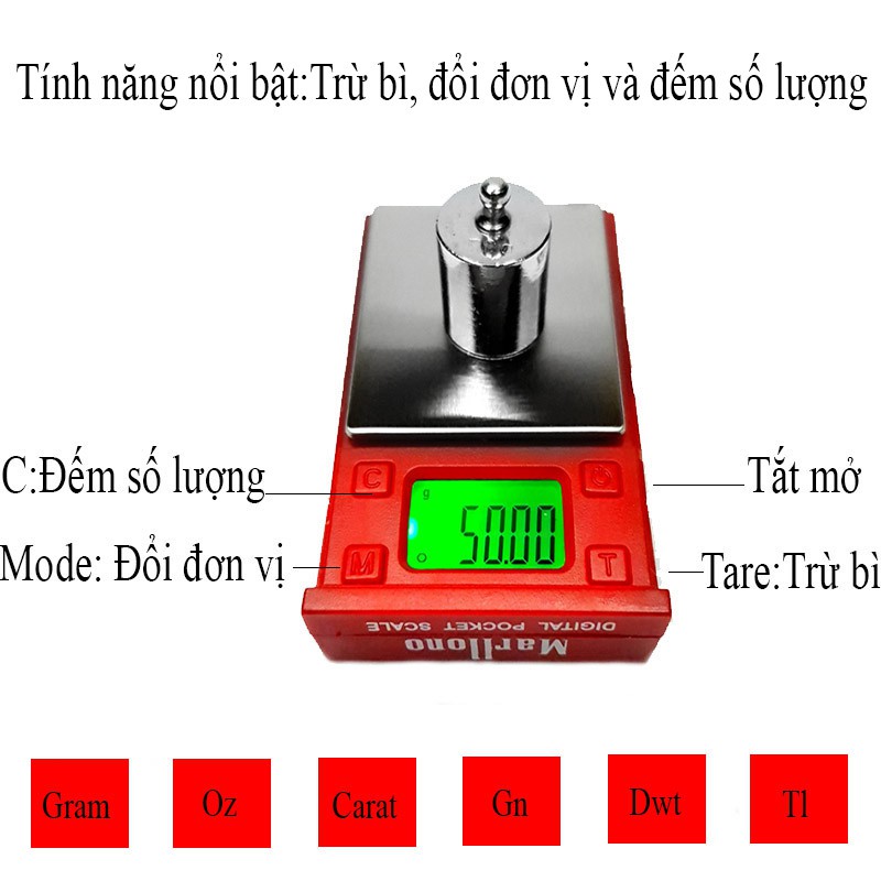 Cân Tiểu Ly Điện Tử Mini 600g 0.01 Manloro Cân Vàng Tl.t Chính Xác Cao ( Bảo Hành 1 Năm ) TBE Shop