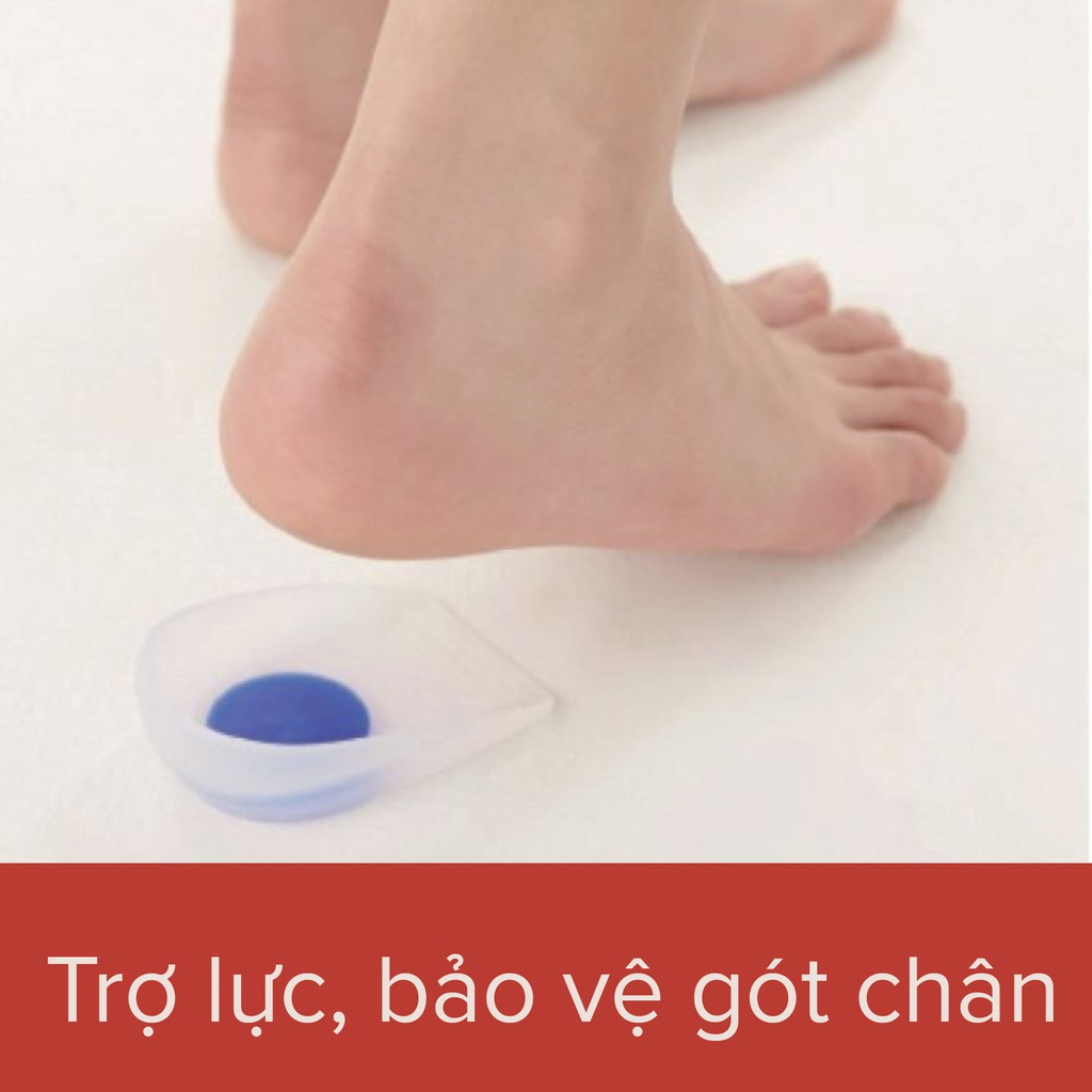 [THANH LÝ GIẢM 50%] Đệm silicon lót gót chân Dr.MED - MADE IN KOREA (100% silicon) chống gai gót chân, đi giày cao gót.