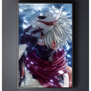 TRANH CANVAS ANIME NARUTO treo tường in theo yêu cầu - Hatake Kakashi 4