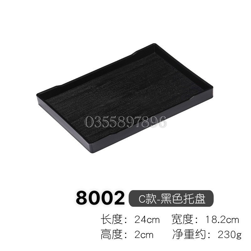 Khay phíp Melamine có vân giả gỗ chống trượt Loại 1