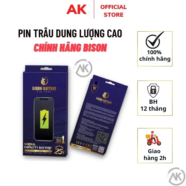 Pin Iphone Dung Lượng Cao 💕 PIN SIÊU TRÂU 💕 6/ 6S/ 6SP/ 7/ 7P/ 8/ 8P/ X hàng chính hãng BISON