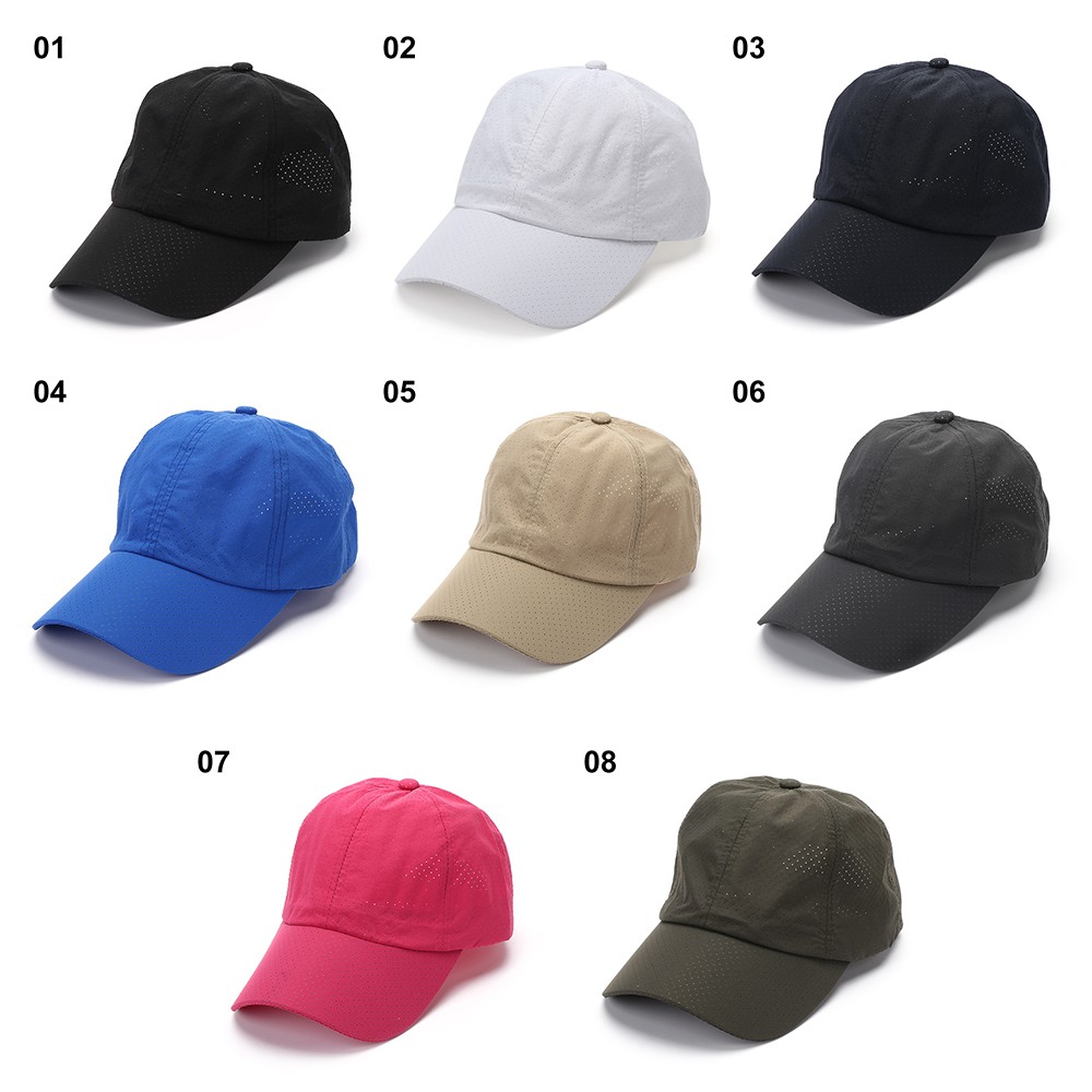 (Hàng Mới Về) Mũ Lưỡi Trai Phối Lưới Siêu Nhẹ Thoáng Khí Nhanh Khô Cho Nam Nữ