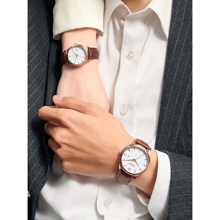 Đồng Hồ julius / julius ja-1309 Đồng Hồ Đeo Tay Kiểu Dáng Đơn Giản Phong Cách Retro Dành Cho Cặp Đôi