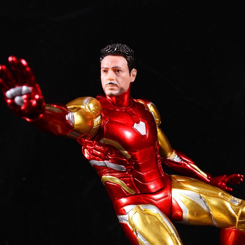 Mô hình tượng Iron man Mark 85 mk 85 + Vợ Pepper giáp Rescue, Vợ chồng Iron man trong Endgame