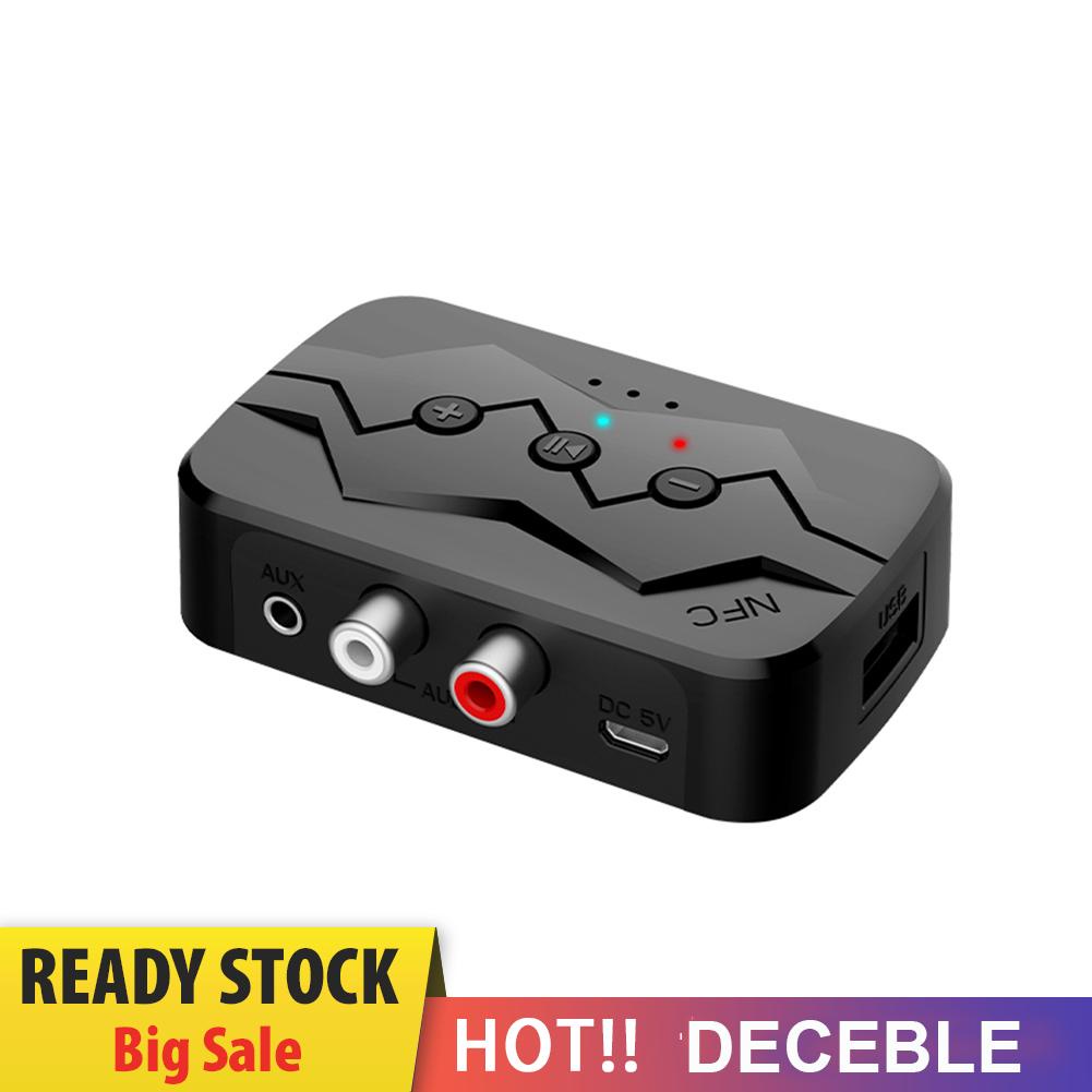 deceble 2 in 1 Bluetooth-compatible Audio Transmitter Receiver NFC Handsfree Call Dongle Kit
