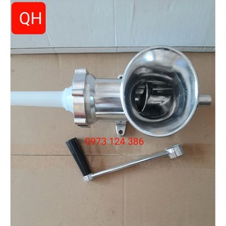 Máy xay thịt , xay cua quay tay cỡ đại bằng Nhôm ( cối 12 )kèm theo 1 phễu và 3 Vòi 14cm ,16m làm súc xích