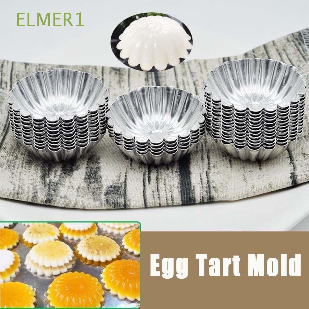 ELMER1 Mini Muffin Cup Reusable Egg Tart Mold Tart Mold Cookie Pudding 25pcs Cake Aluminium Non-stick Baking Mould