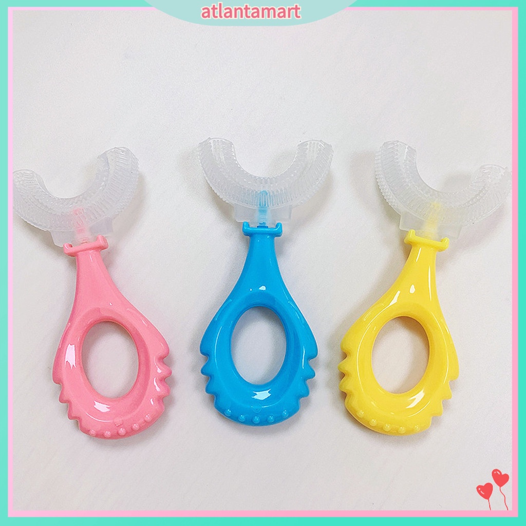 [Hàng mới về] Bàn chải đánh răng trắng toàn diện hình chữ u cho trẻ em