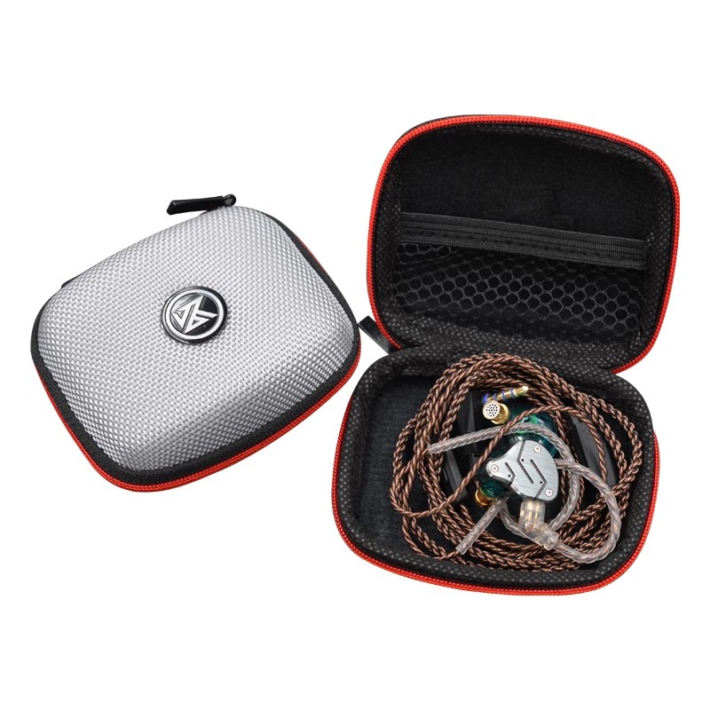 Hộp đựng tai nghe bluetooth KZ dạng nén từ EVA có khóa kéo cho Es4 Zsr Ed12 Zst