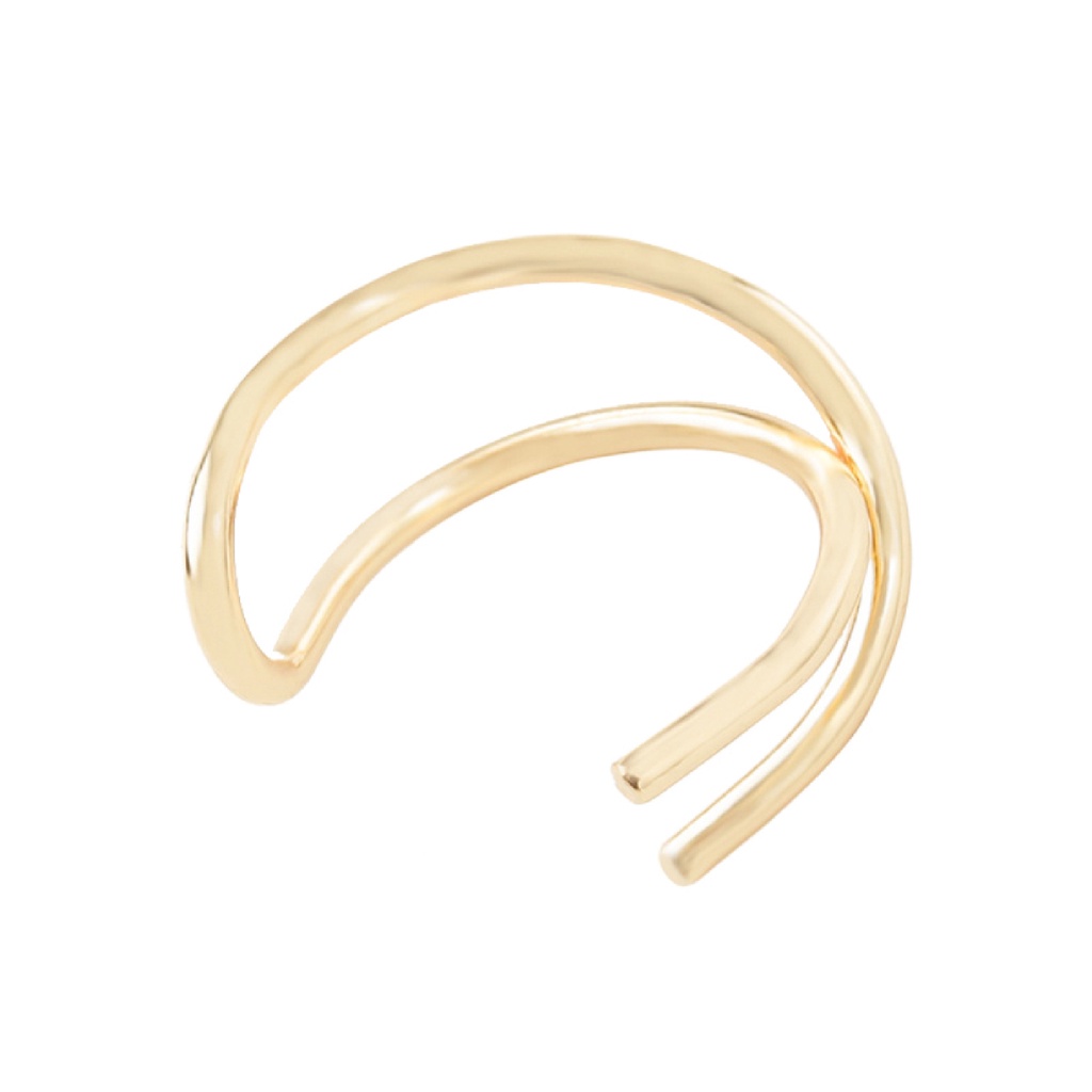 Đôi khuyên tai kẹp hai lớp thanh lịch dành cho nữ