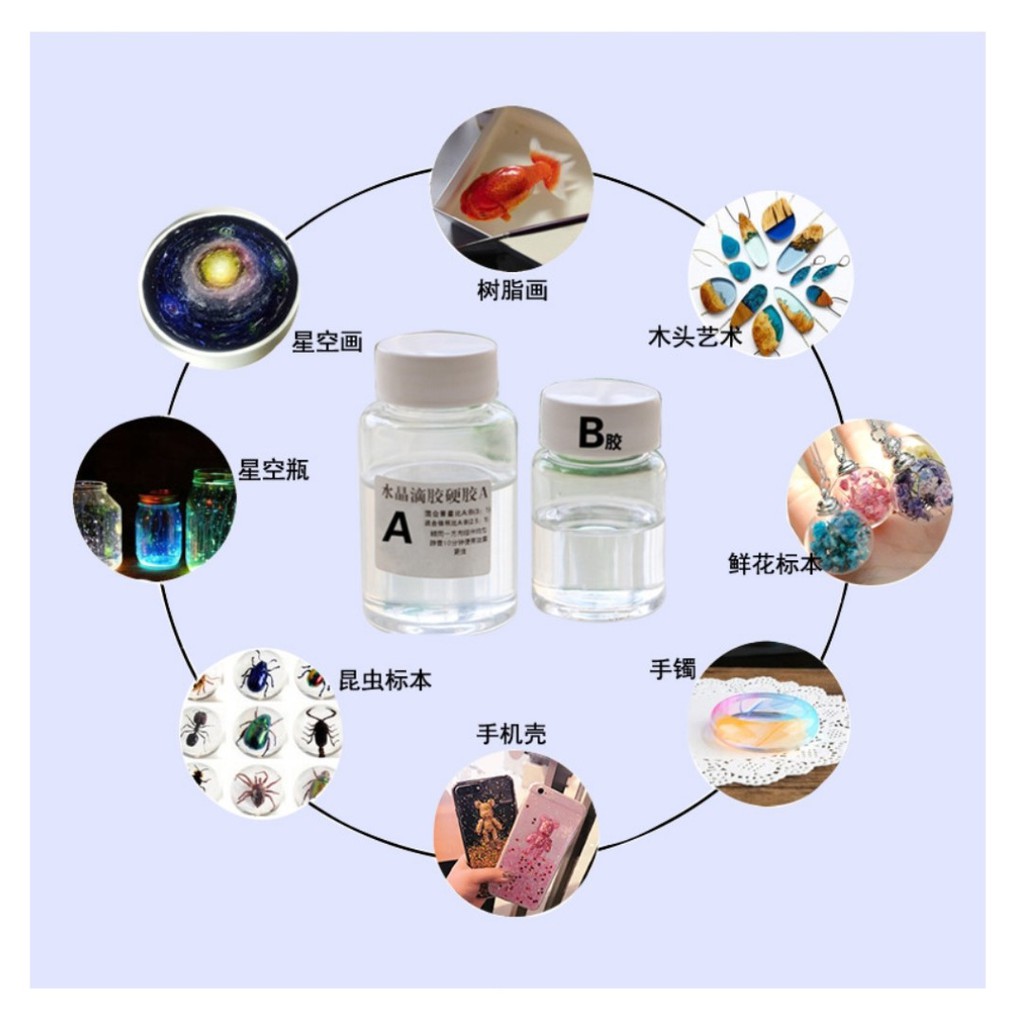 Keo AB trong hai thành phần tỷ lệ 1:1 chai nhỏ - dán thủy tinh - kính - làm mo hình 3D - Cá Koi - Keo Pha lê