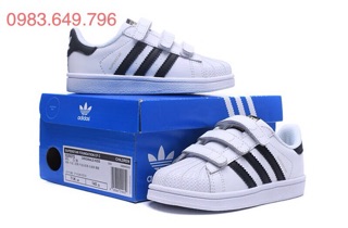 [FREE SHIP 24-35] Giày S. U. P. E. R. S. T. A. R Đen trắng