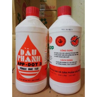Dầu phanh ( dầu thắng) APP-DOT3 chai 1lit