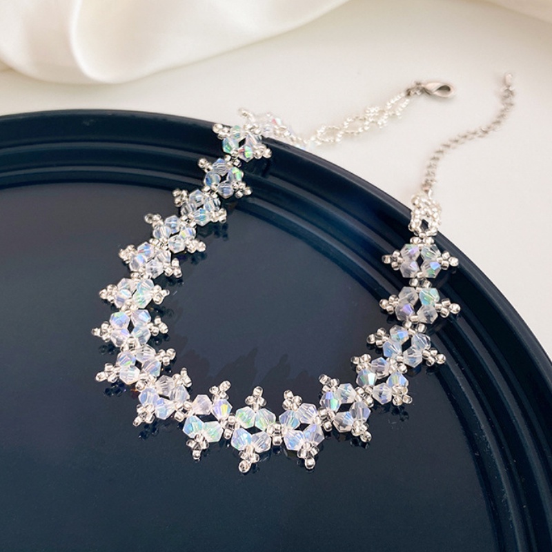 Vòng cổ Dáng Ngắn Đính Đá Pha Lê Sang Trọng Thời Trang Cho Nữ