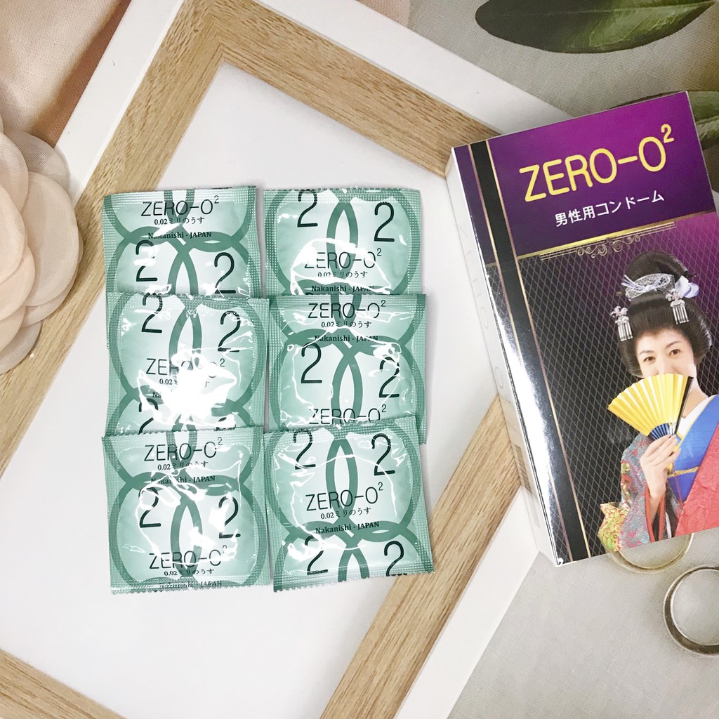 Bao cao su siêu mỏng Nhật Bản ZeRo O2 1 chiếc