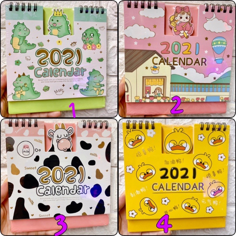 Lịch bàn 2021 đủ mẫu (16 x 15 cm) cực xinh