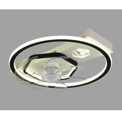 Đèn quạt led ốp trần MONSKY trang trí 3 chế độ ánh sáng kèm điều khiển từ xa hiện đại