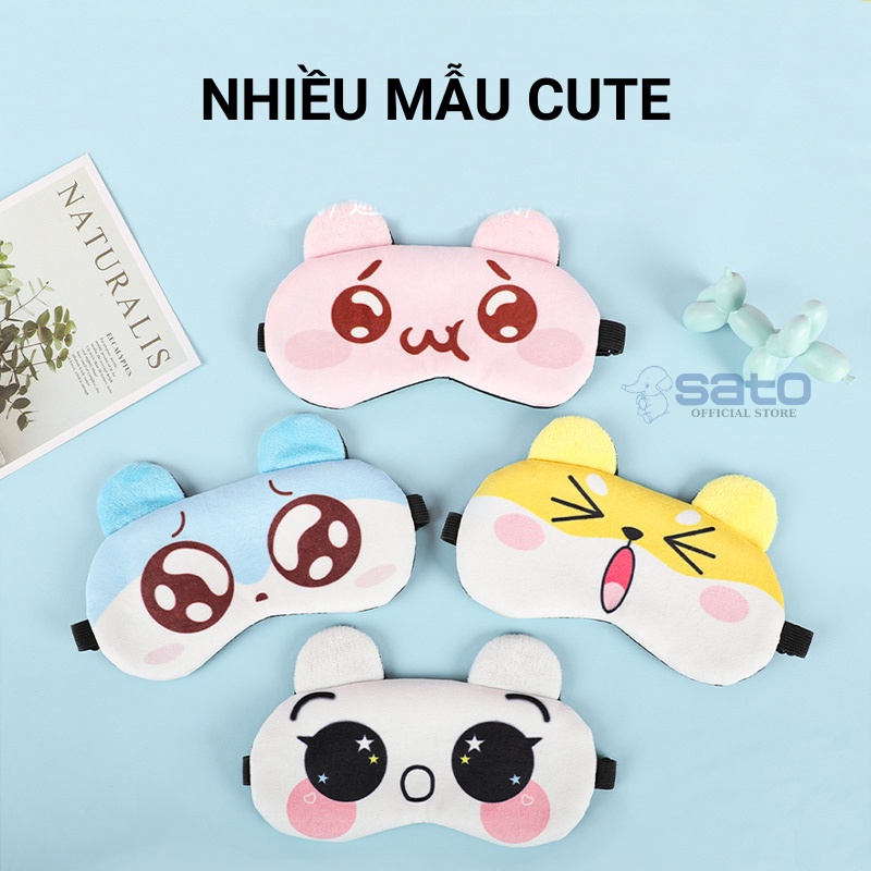 Đồ bịt mắt ngủ dễ thương anime có gel làm mát, che mắt ngủ chườm nóng lạnh giúp thư giãn mắt