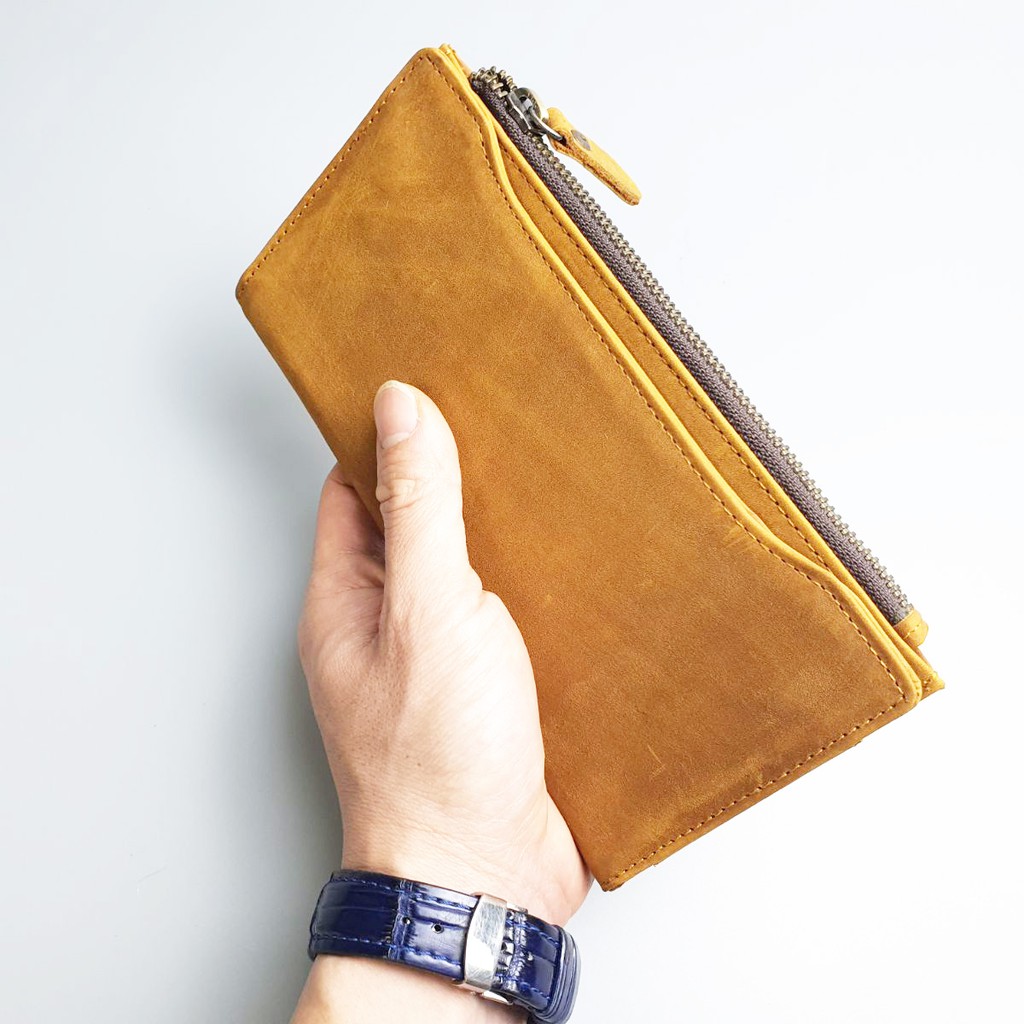 Ví dài nam da bò thật WL103VB   - 100% da bò thật, BH 3 năm