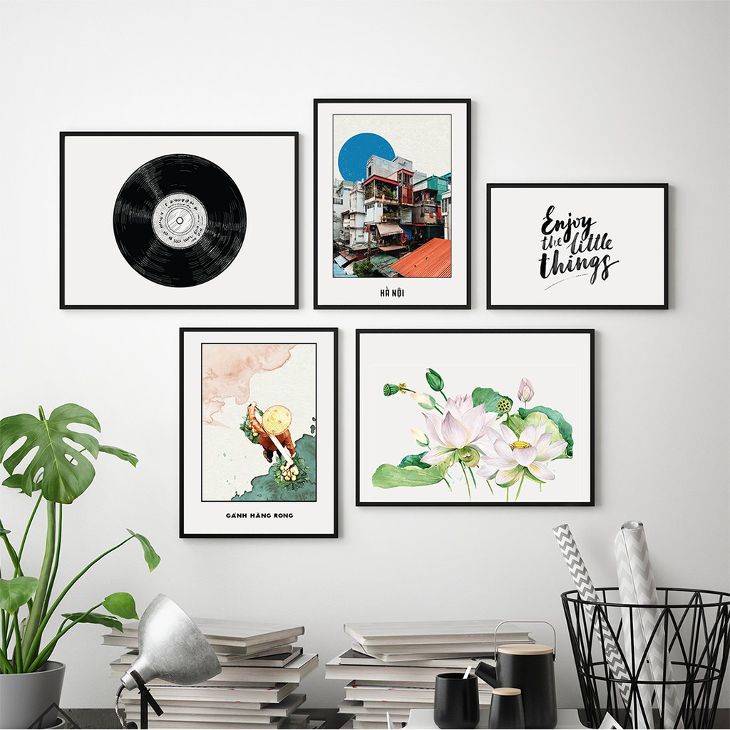Bộ sưu tập tranh trang trí noel decor văn hóa Việt Nam độc đáo - khuyến mãi đinh treo 3 chân