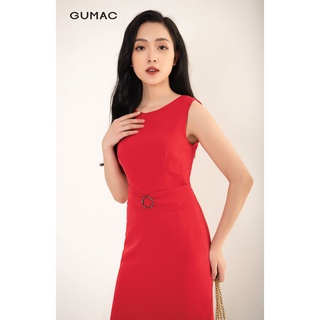 Đầm gile phối chốt đai GUMAC DB3232