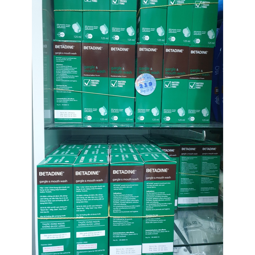 Nước Súc Họng Betadine Gargle and Mouthwash 125ml
