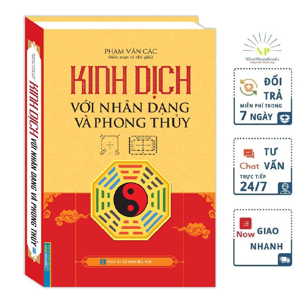 Sách - Kinh dịch với nhân dạng và phong thuỷ (bìa cứng) Tặng Bookmark