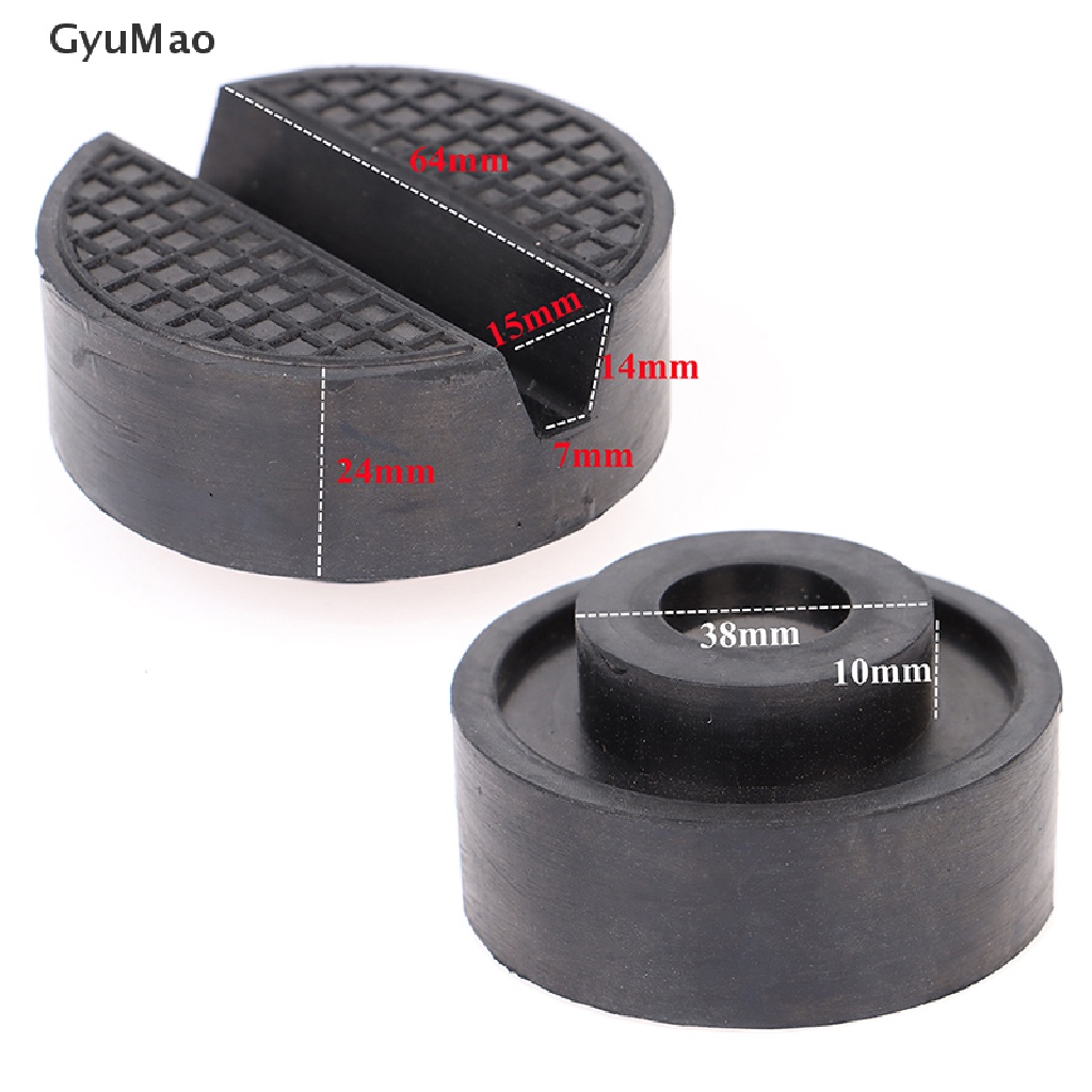 [cxGYMO] Đệm Cao Su Màu Đen Có Rãnh Nâng Xe Hơi HDY