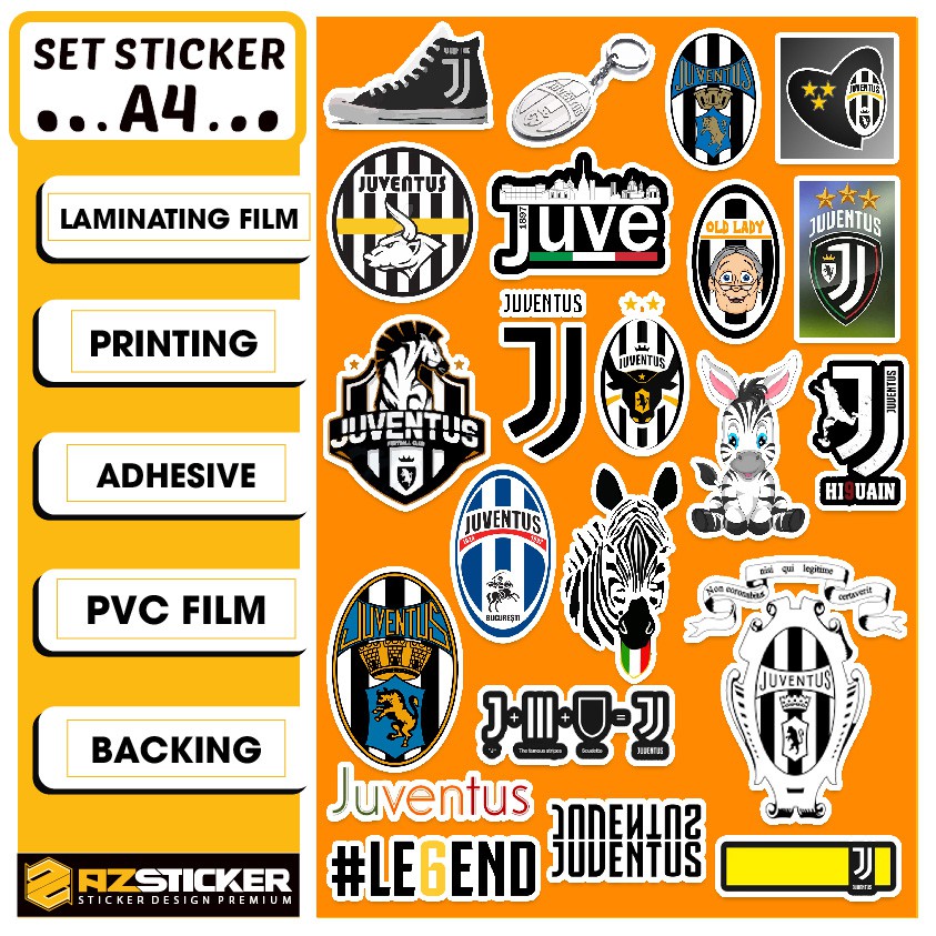 Sticker Logo Juventus | Nhãn Dán Câu Lạc Bộ Juve Cắt Sẵn Từng Hình Dán Laptop , Điện Thoại Cắt Sẵn