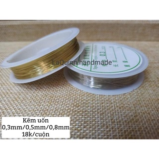 Cuộn kẽm uốn nhiều kích thước _ Nguyên liệu làm trang sức handmade