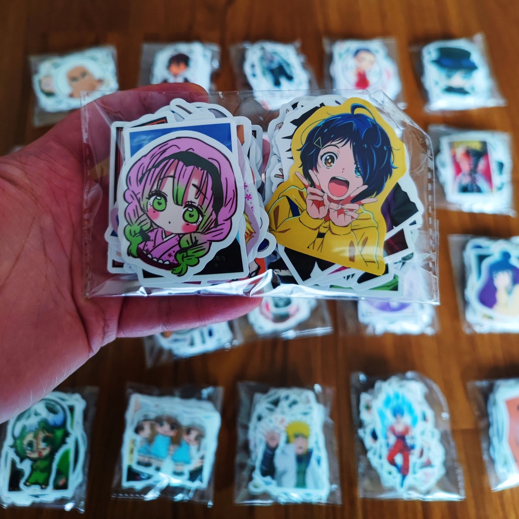 Bộ 400 Miếng Dán Trang Trí Điện Thoại Họa Tiết anime Nhật Bản