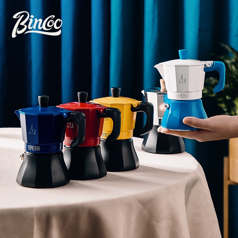 Bình moka BINCOO pha cà phê espresso có vòng bột 150ml/ 300ml