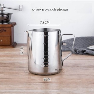 Ca Đánh Sữa Bằng Inox (350ml~600ml~900ml)
