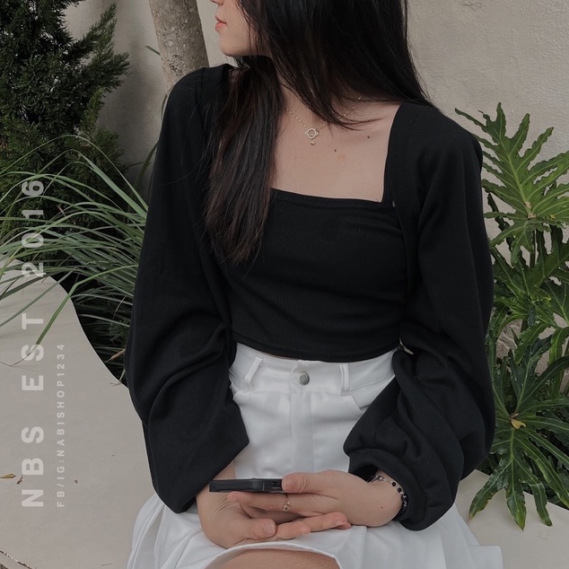 Set Áo Croptop Nữ Tay Dài Ulzzang Mã STD001 (ẢNH THẬT) - Nabishop1234