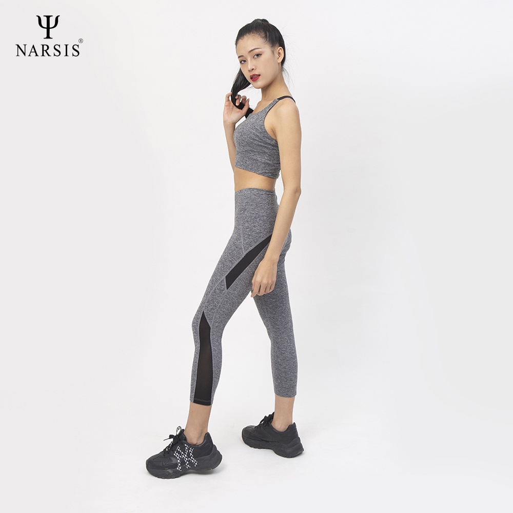 Bộ đồ tập nữ NARSIS H0009 màu ghi nhạt
