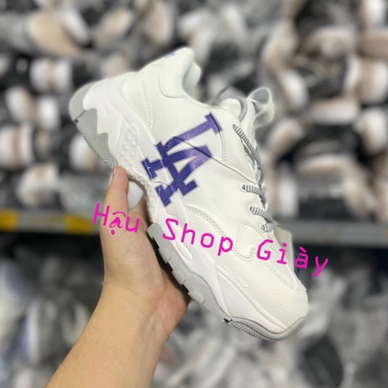 Giày Sneaker Mlb L.A, Giày Thể Thao LA Da Bò Đế Cao Siêu Hot Siêu Xinh Bản Chuẩn Full Size .