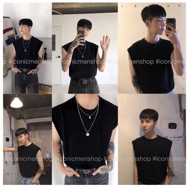 Tanktop nam fom vải cotton 4 chiều cao cấp