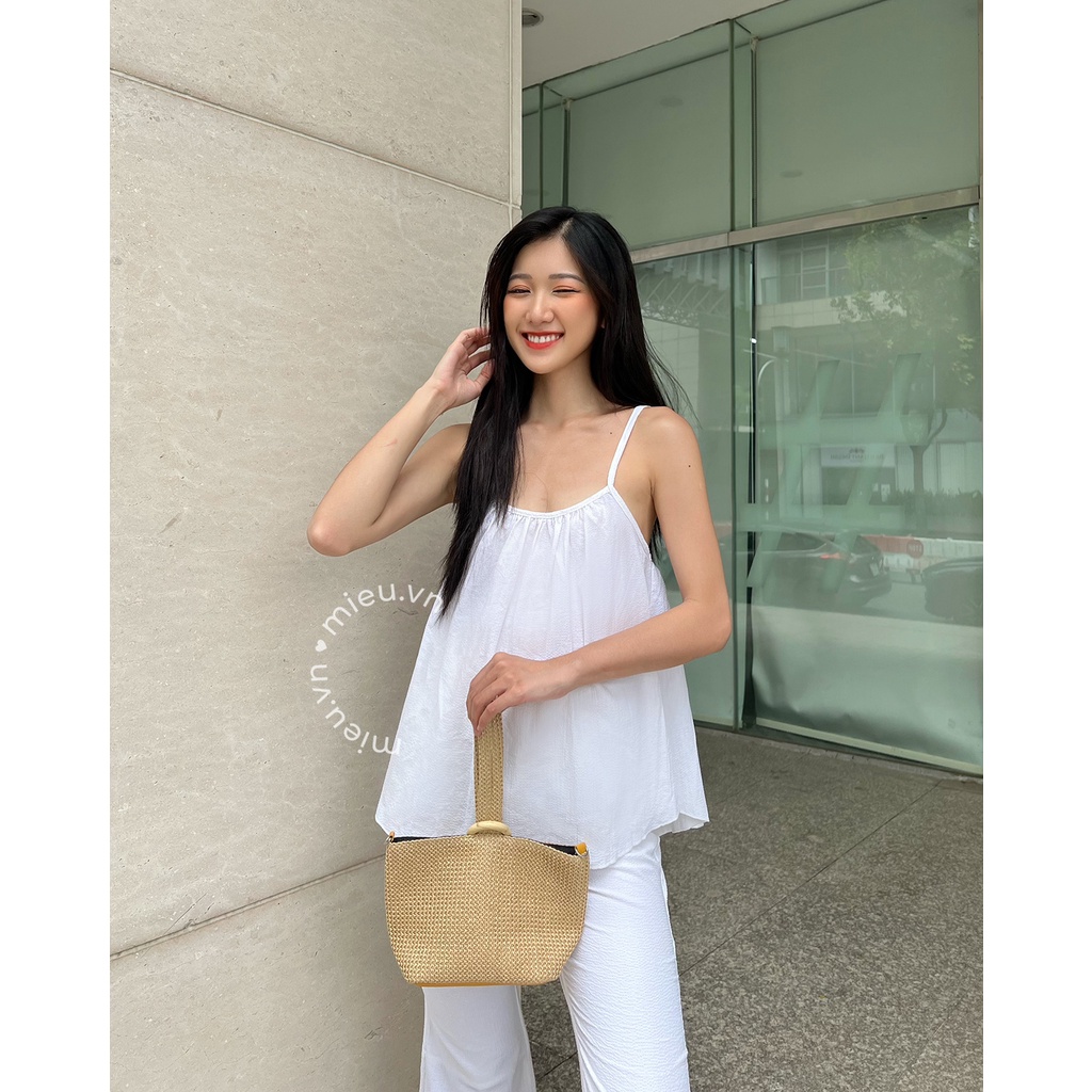 Set quần áo yếm 2 dây nữ tính, điệu đà MIEU - JAU04