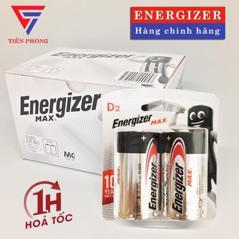 Pin Đại size D Energizer Max Alkaline vỉ 2 viên 1.5V (Nhập Khẩu Chính Hãng)