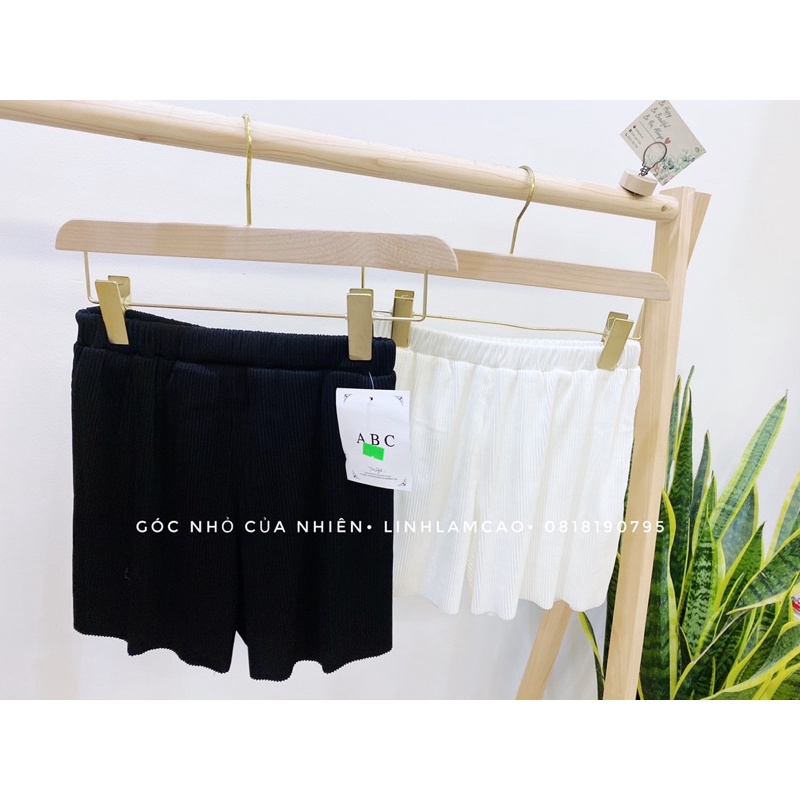 Quần Đùi Tăm Cạp Chun Chất Mát, Quần Short Mặc Nhà