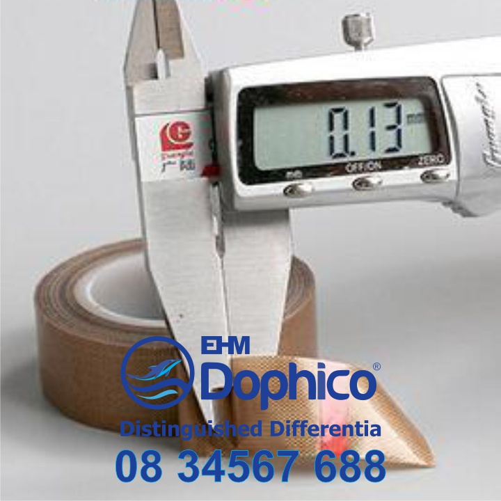 Băng dính chịu nhiệt Teflon - PTFE tape  dán máy hàn, dán lưỡi dao máy cắt…