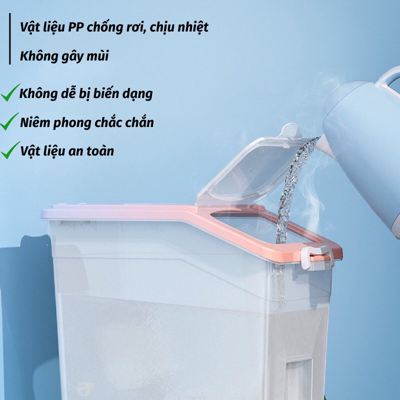 Thùng Đựng Gạo Có Nắp Chống Ẩm Chống Mối Mọt Cao Cấp Moda.H