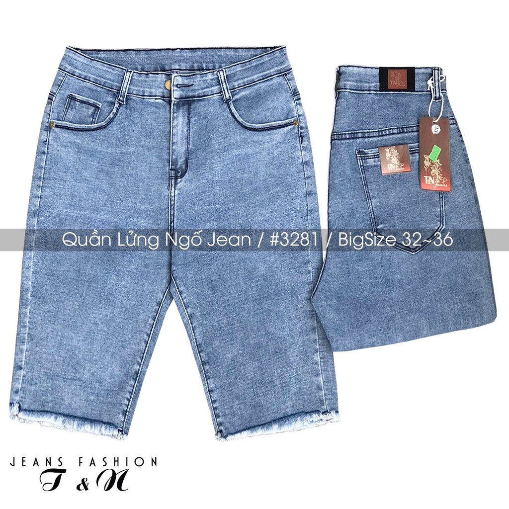 { SIZE ĐẠI 60-90 KG } QUẦN NGỐ JEAN 7 TẤC XANH NHẠT LƯNG CAO