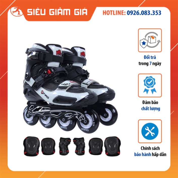 Giày Patin Người Lớn Cougar CR9 Tặng Kèm Bộ Bảo Hộ Và Mũ Bảo Hiểm Người Lớn Cam Kết Bảo Hành